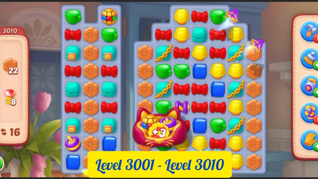 Homescapes : ( Level 3001 - Level 3010 )