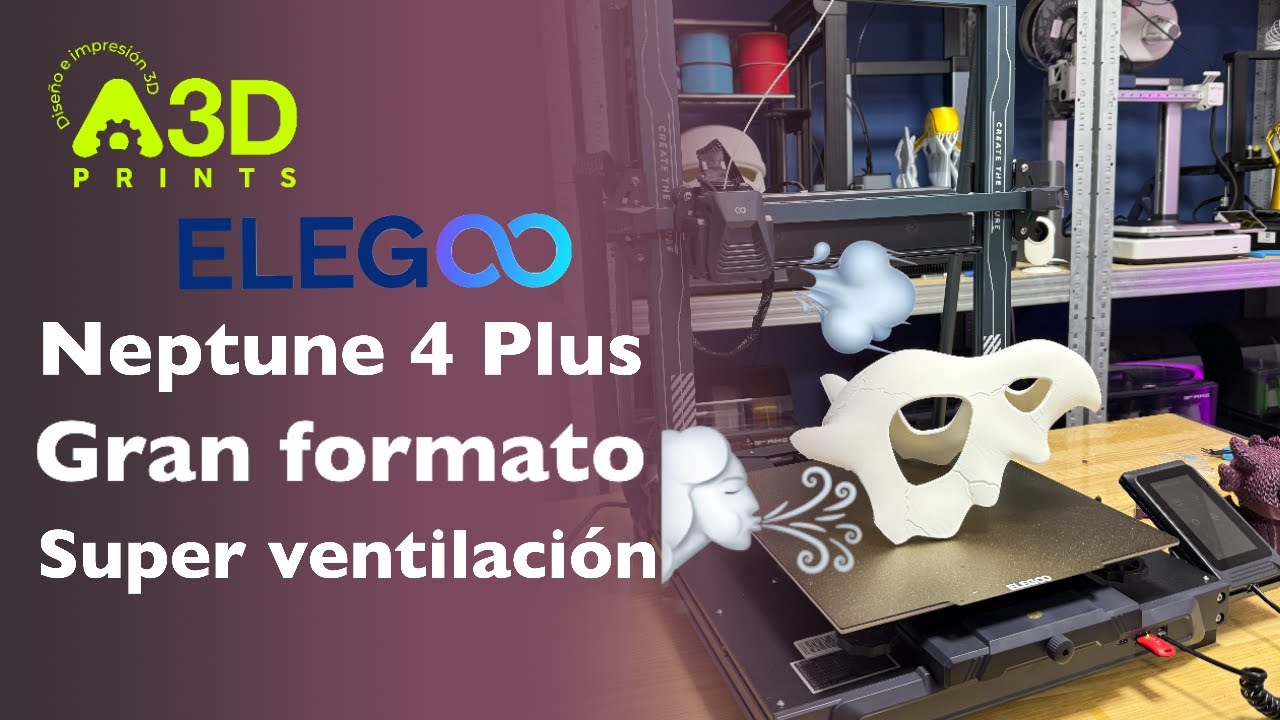 💨 Elegoo Neptune 4 Plus ¿La impresora 3D GRANDE calidad-precio? 🌬 ¡Probando su brutal refrigeración!