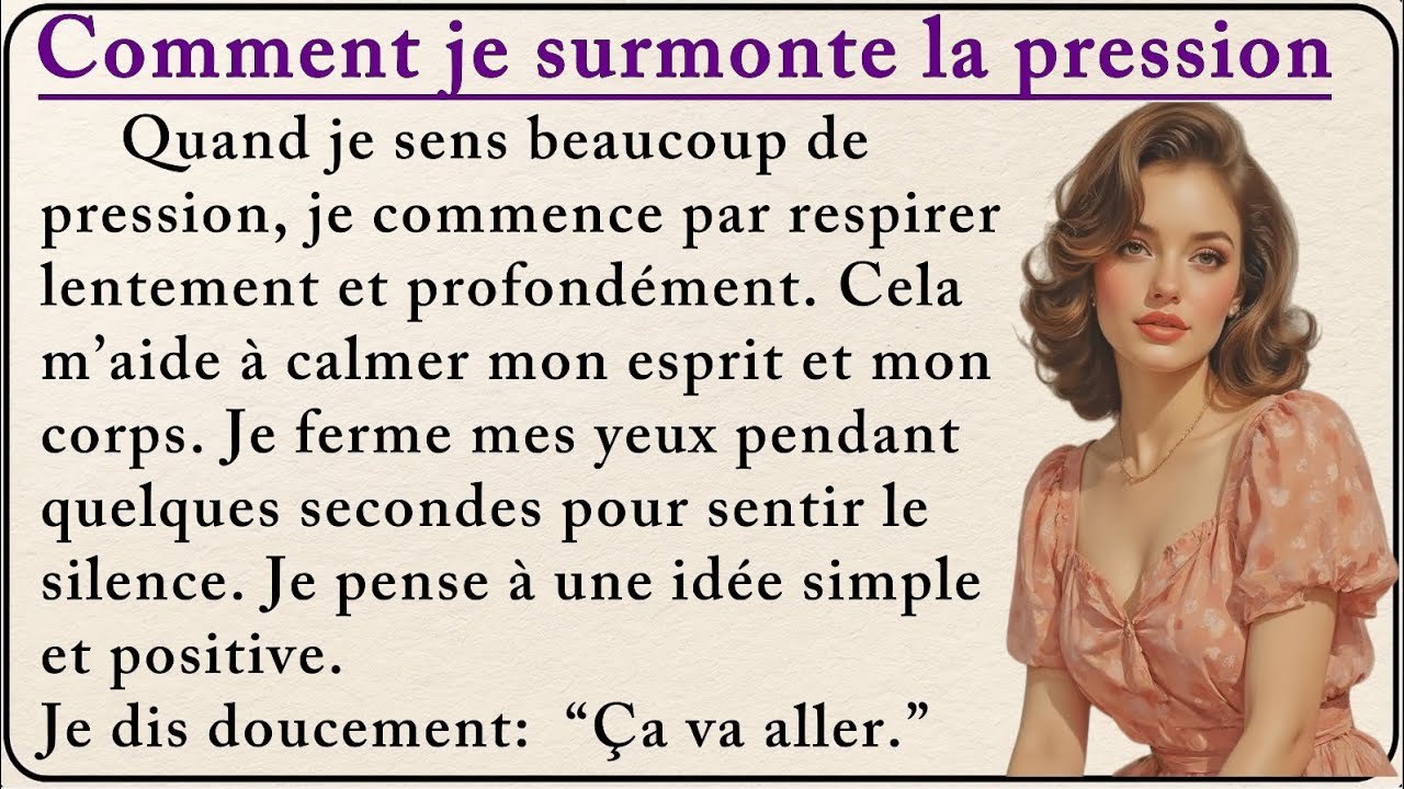 How I Overcome Pressure ? ❤️| Comment je surmonte la pression | Learn French with Simple Story