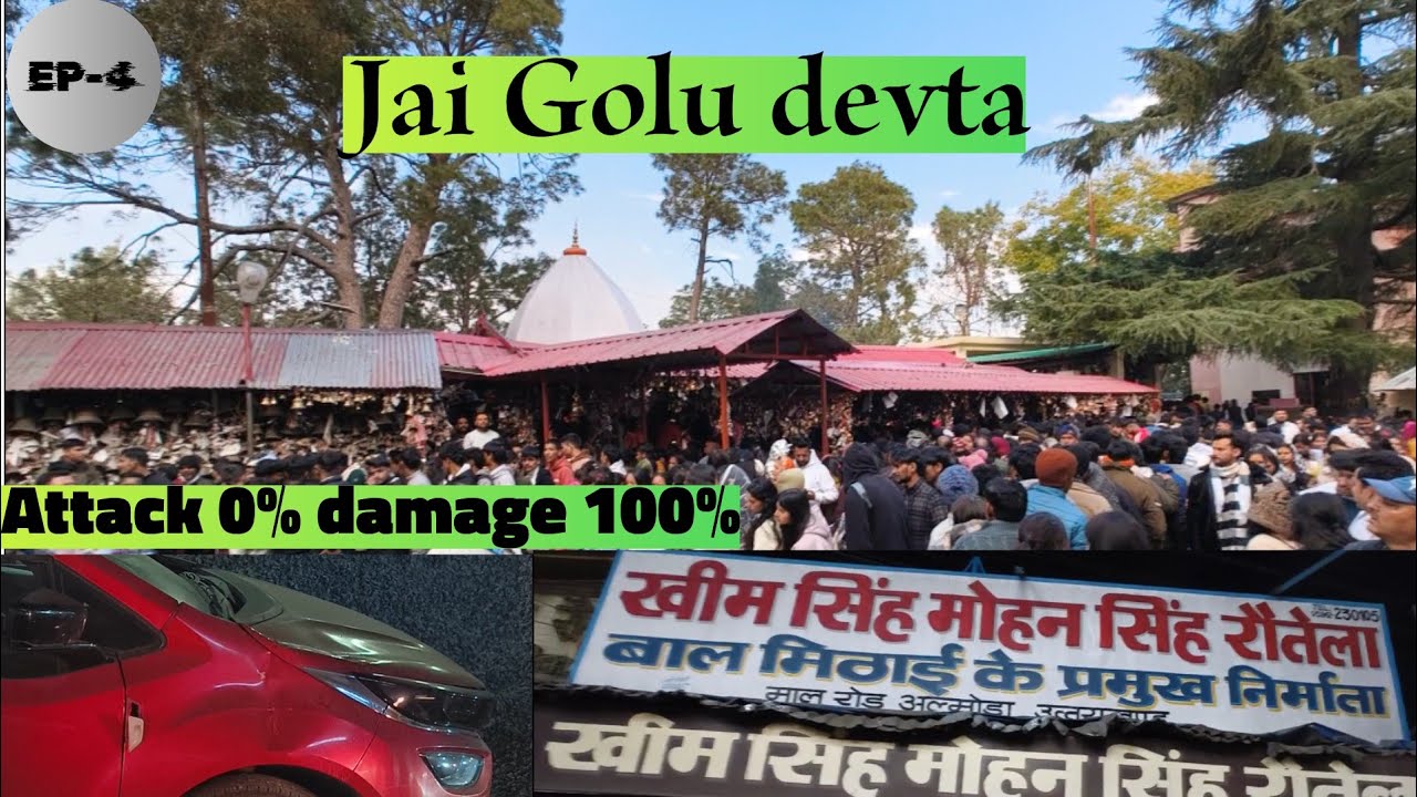 चितई गोलू देवता दर्शन🙏❣️🙏// Gadi Damage Ho Gayi 😱 Saman Gir Gaya Dusri Gadi Se. 😢😢