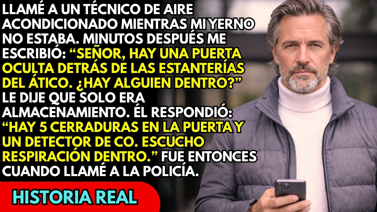 Llamé a un técnico de aire… Minutos después me escribió: “Señor, hay una puerta oculta en el ático…”