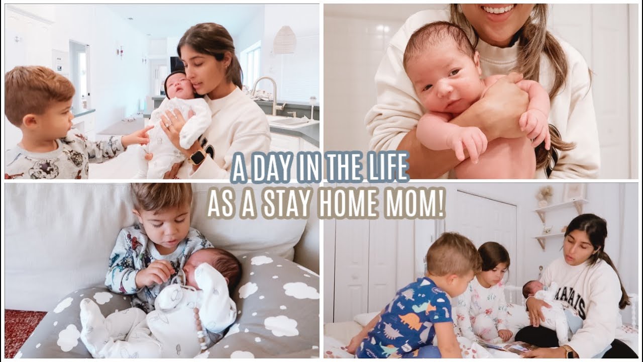 DAY IN THE LIFE WITH NEWBORN + 2 TODDLERS!