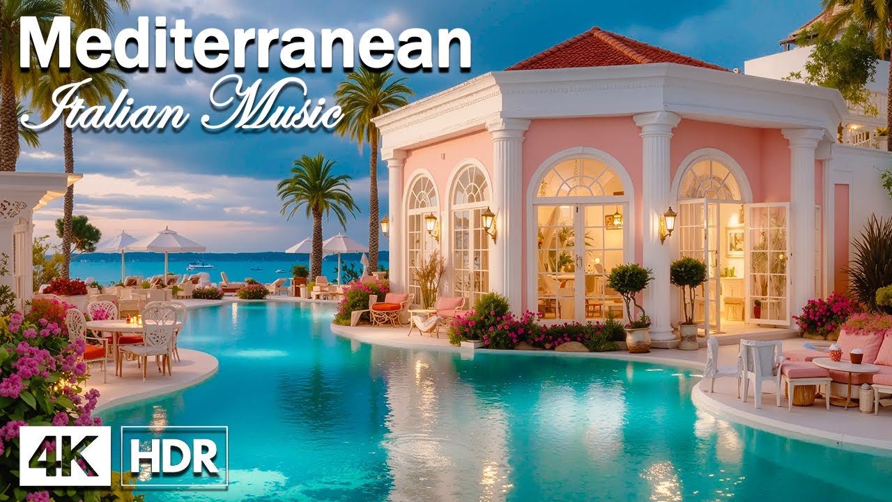 Peaceful Mediterranean Dream Music 🎶 Relaxing Italian Vibes & Charming Seaside Villa Scenery 🌊