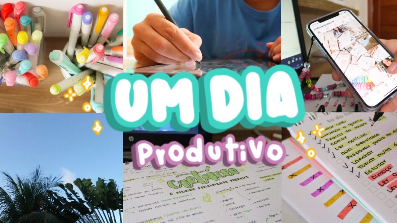 Um dia produtivo + dicas de organização | Malena Studies