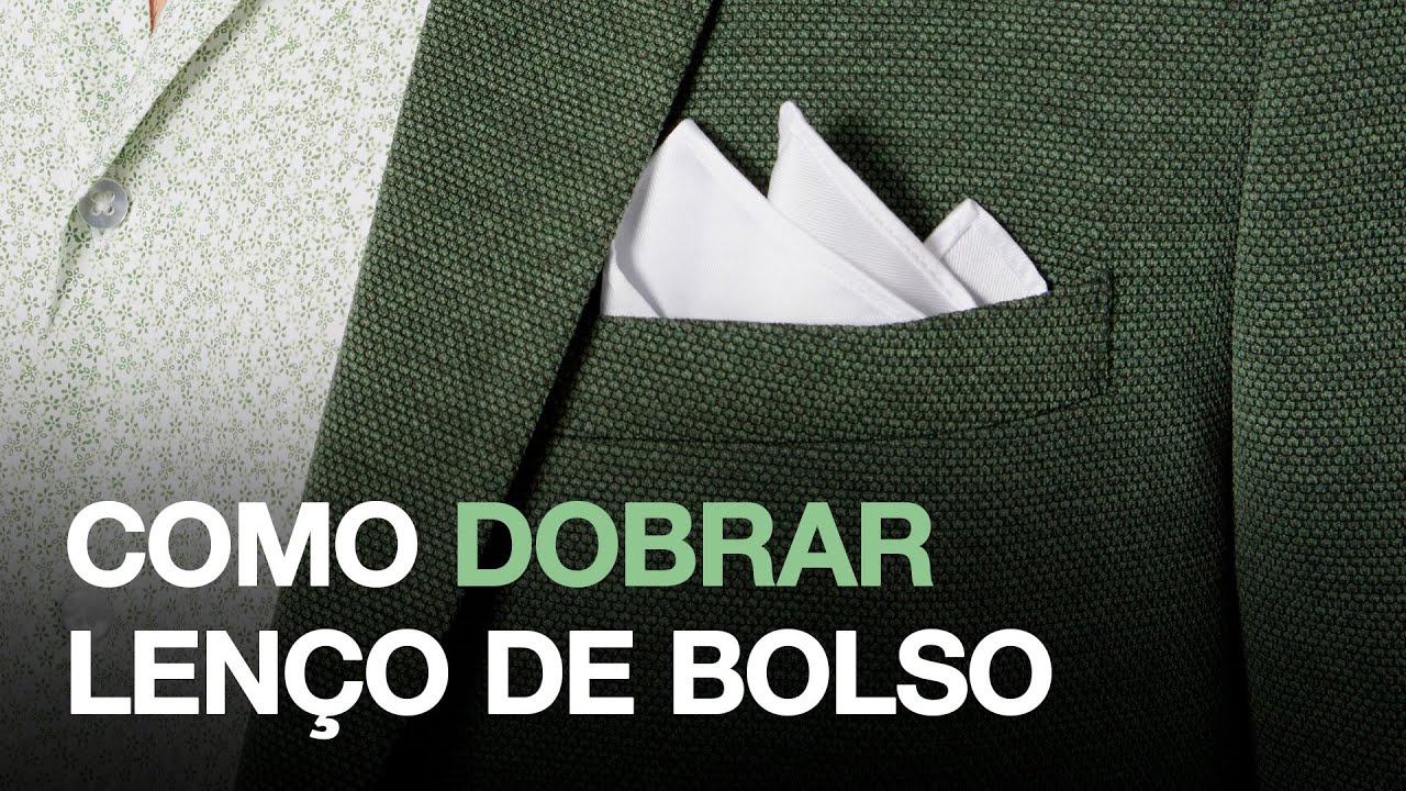 Como Dobrar Lenço de Bolso de blazer ou paletó