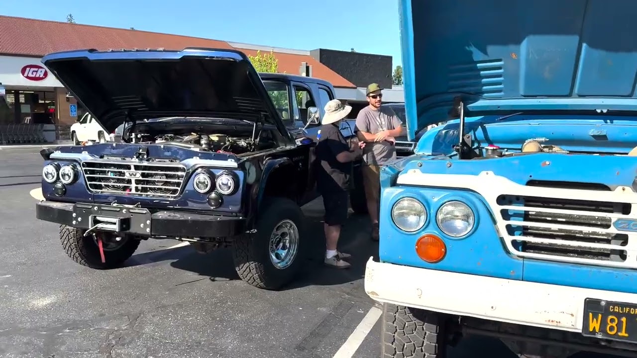 Unreal RARE TRUCKS at cars and coffee! CREW CAB DODGE POWER WAGON!