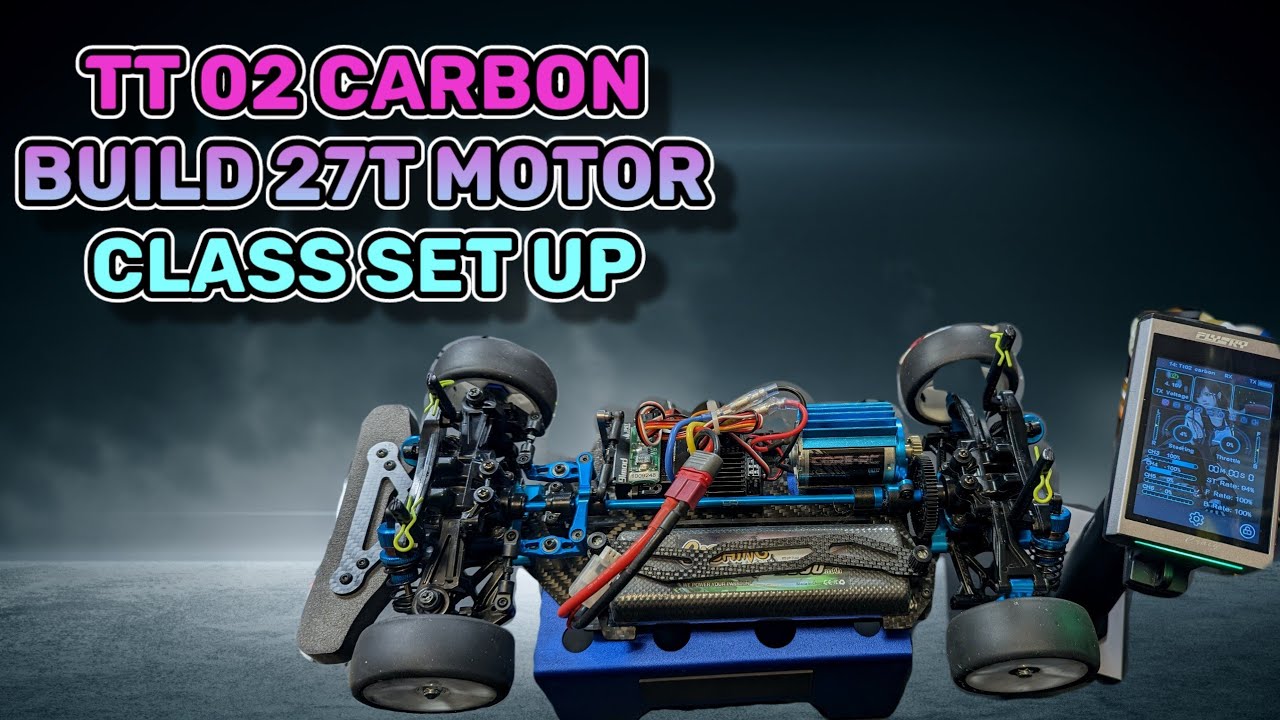 Tamiya TT 02 Carbon build alloy steering and low friction suspension balls, 27T motor class setup