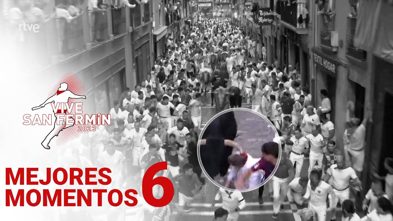 MEJORES MOMENTOS del SEXTO ENCIERRO de San Fermín 2023 | Toros de Jandilla