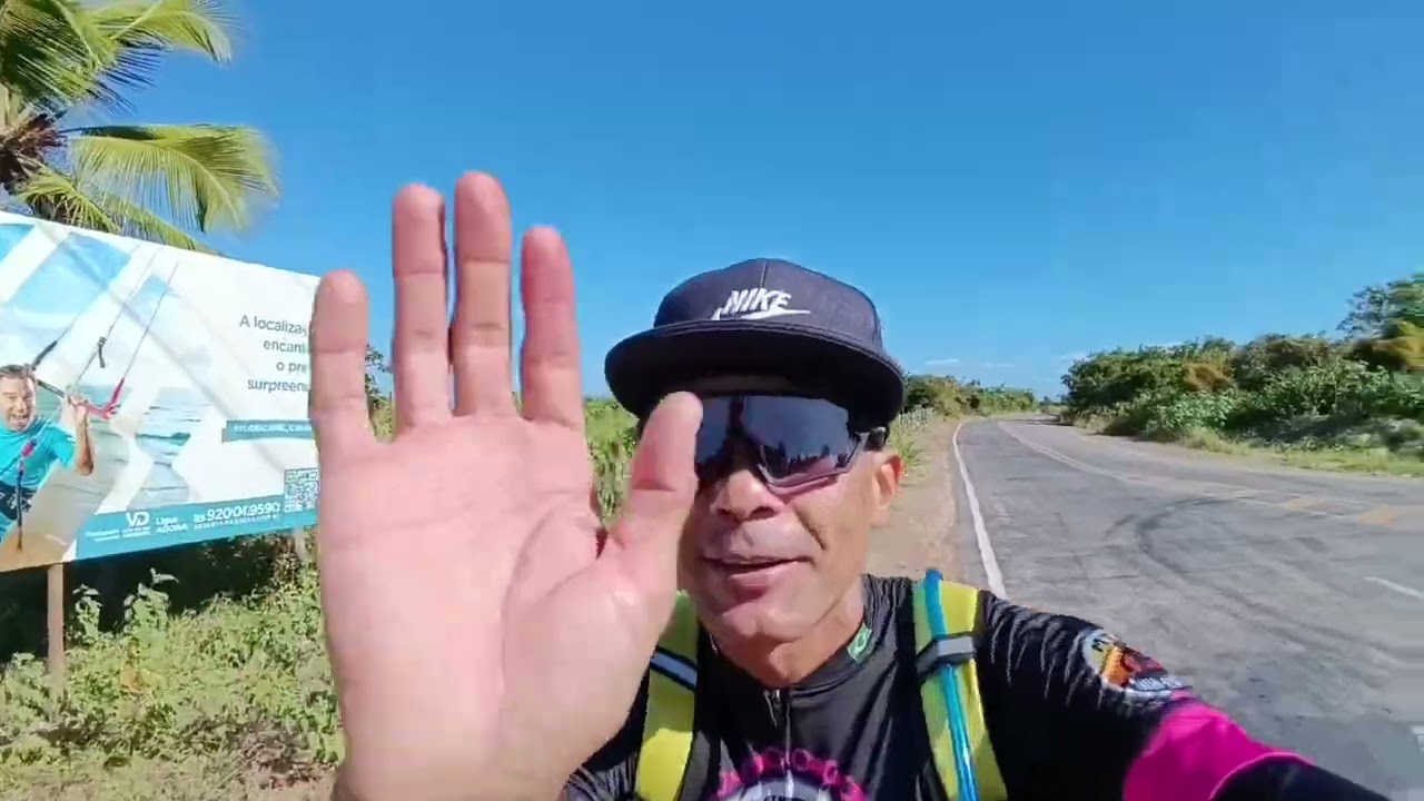 Mostrando o trajeto até a praia da Barra Nova para meu inscrito.