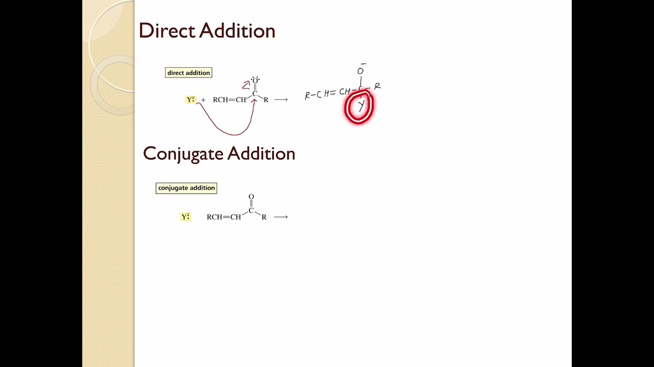 Aldehydes and Ketones Part 16 - Direct & Conjugate Addition of alpha beta unsatd. carbonyl compounds