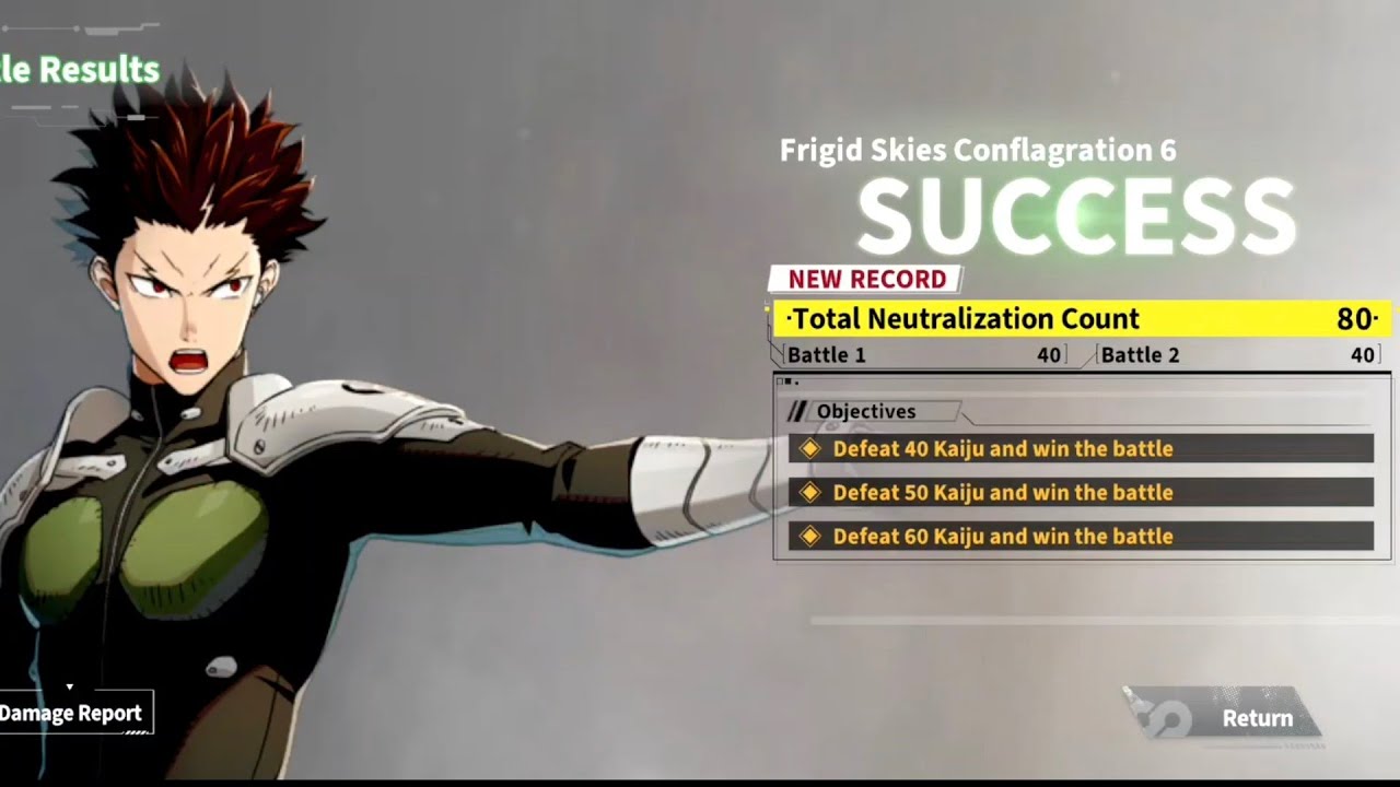 Large Conquest: Frigid Skies Conflagration 6 ✨ Defeat 80 Kaiju 