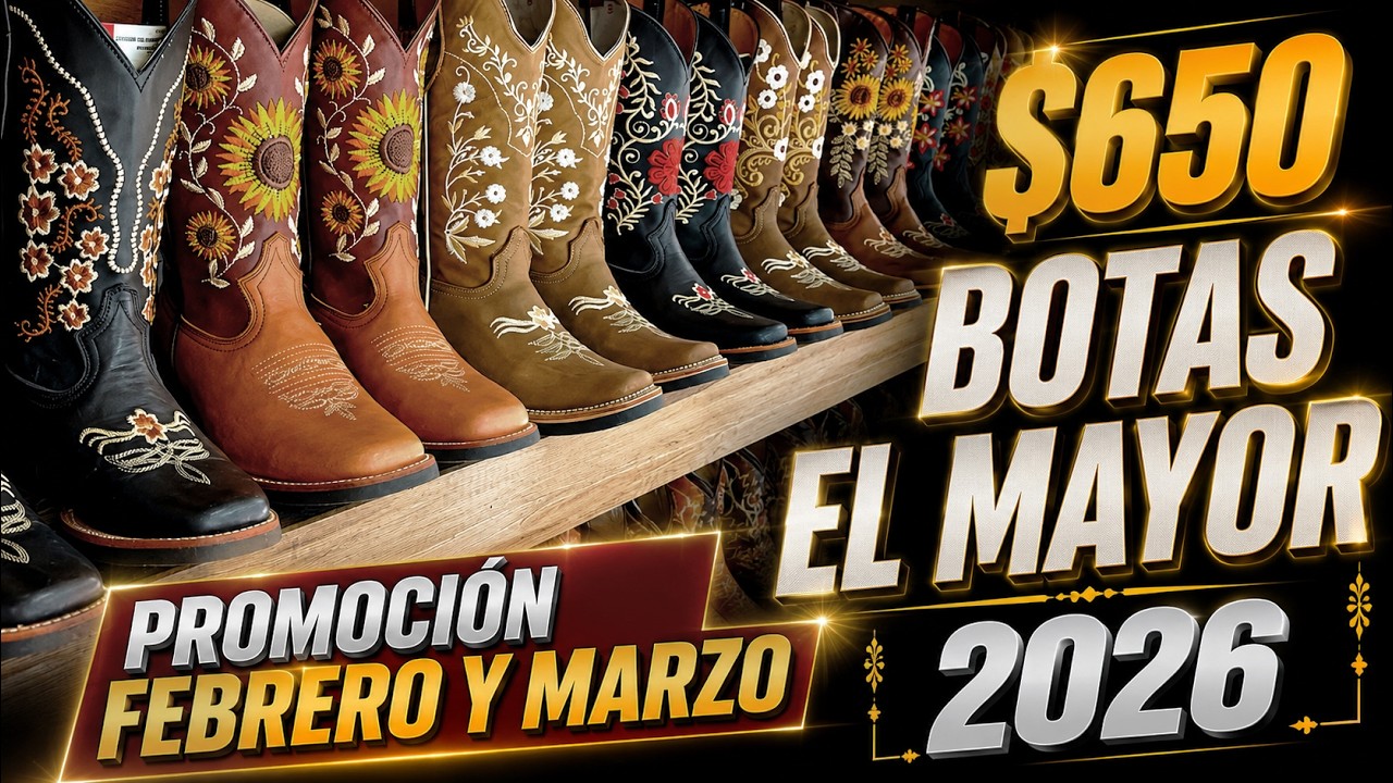 Botas el Mayor de Le&oacute;n Guanajuato promoci&oacute;n Febrero y Marzo 2026 #boots           #leather #exotic 