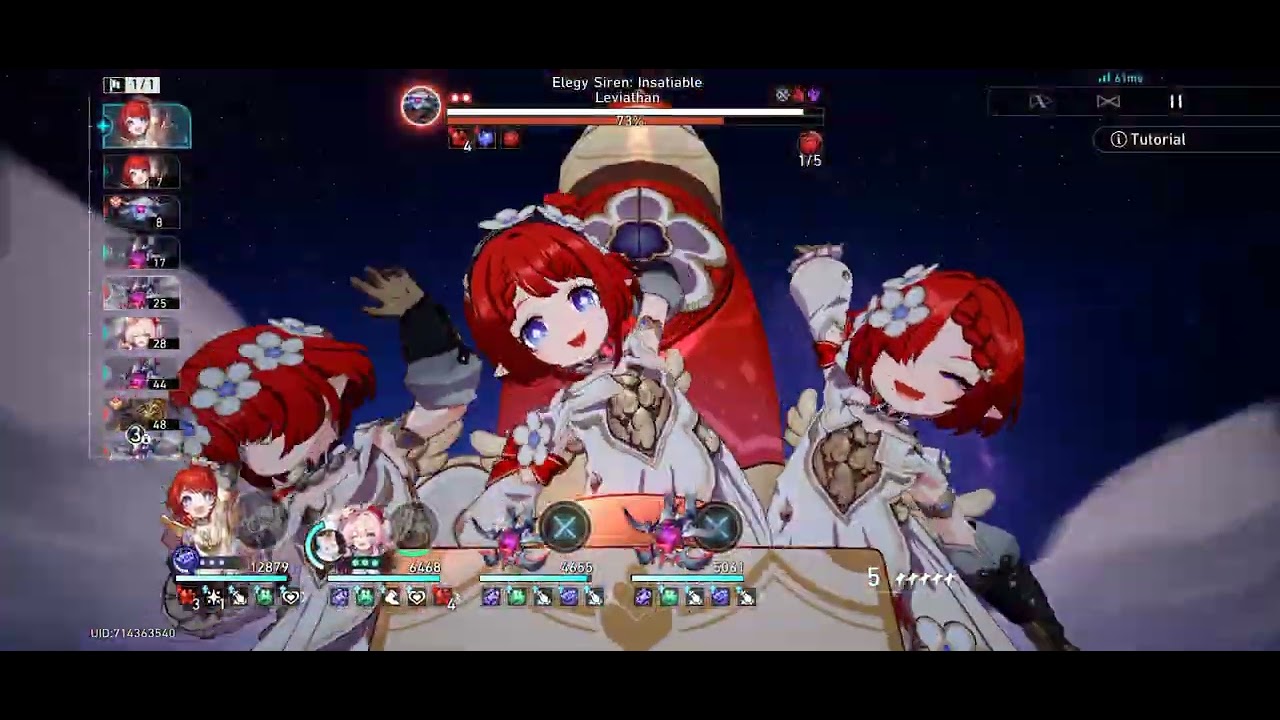 HSR combat event, Elegy Siren (Tribbie, Hyacine, Bailu, Fu Xuan)