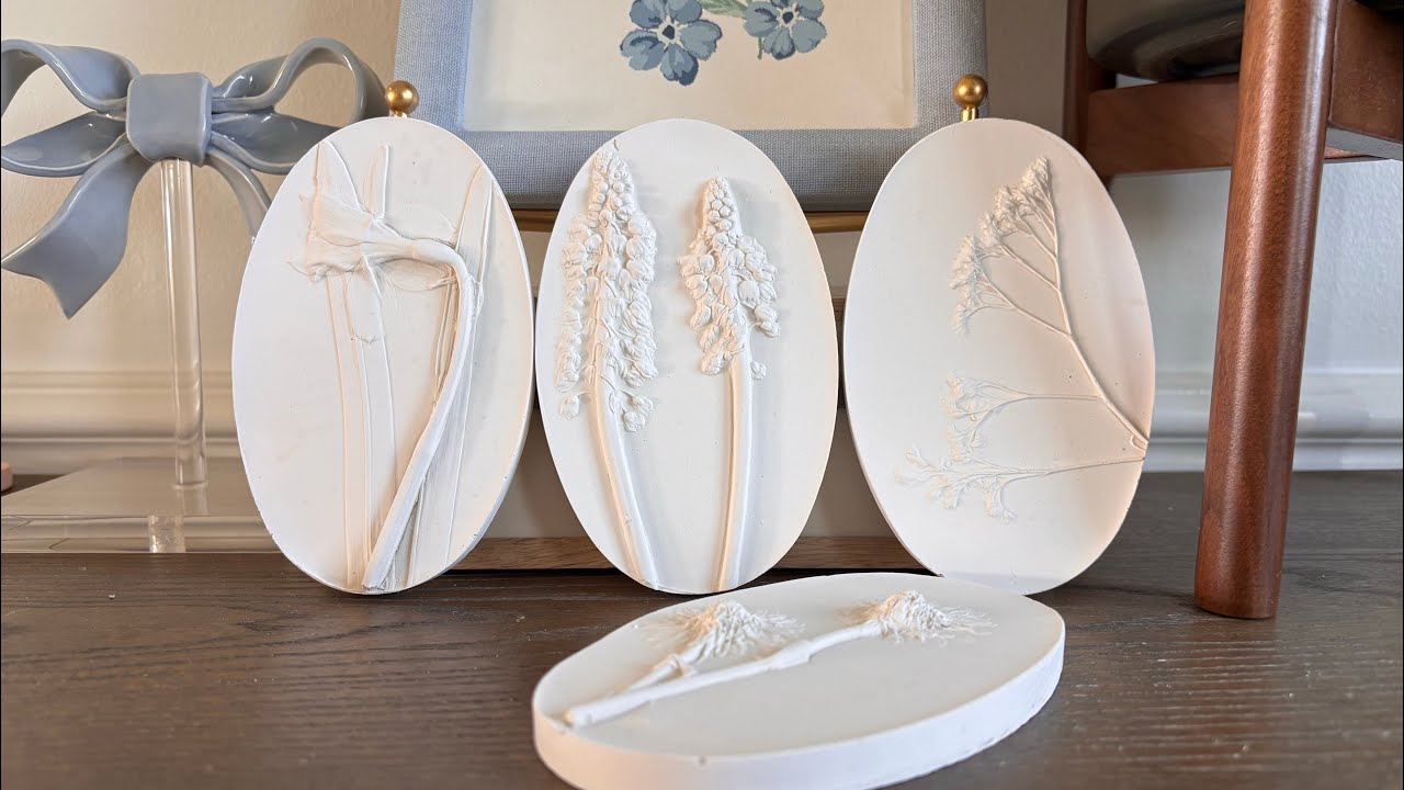 How to Make Floral Intaglios in Plaster (All-White Set) | Step-by-Step Tutorial