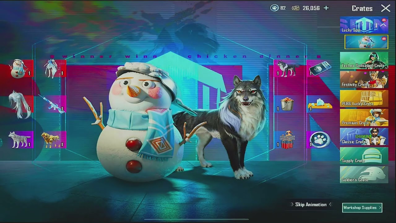 Lucky spin snowrascal hola buddy crate opening | Pubg mobile |