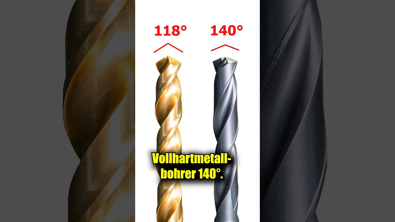 Warum haben HSS- und VHM-Bohrer andere Winkel? #bohrer #bohren #cnc