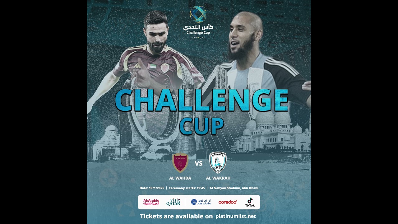 Al Wahda and Al Wakrah face off for the Challenge Cup