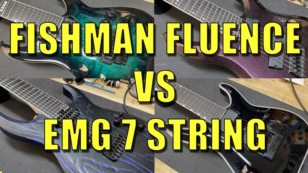 Fishman Fluence VS EMG Seven String Shootout | Open Core and Modern, EMG 81-7, EMG 57-7