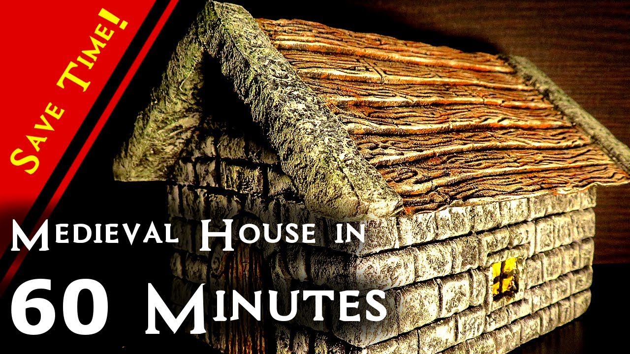 Building a Simple Miniature Foam House for D&D or Wargaming