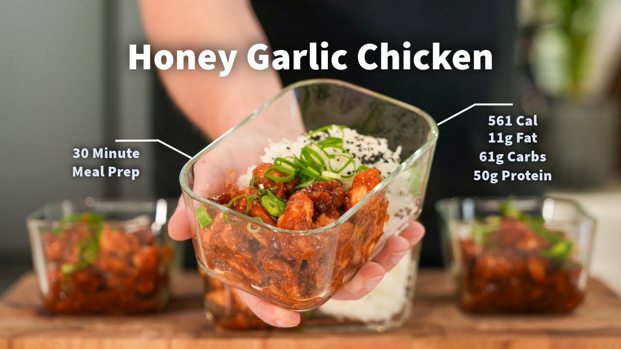 HONEY GARLIC CHICKEN Meal Prep for WEIGHT LOSS and MUSCLE GAIN