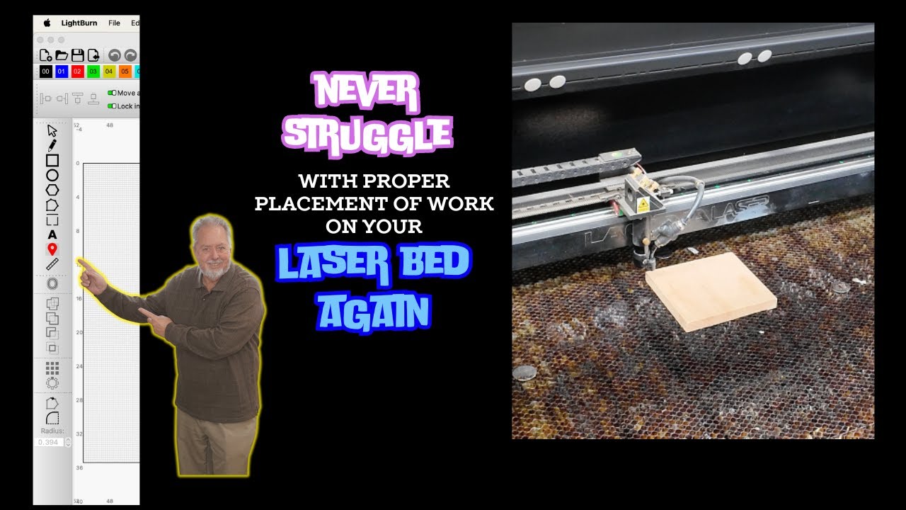 Effortless Material Positioning with LightBurn's 'Locate' Button - Step by Step Tutorial