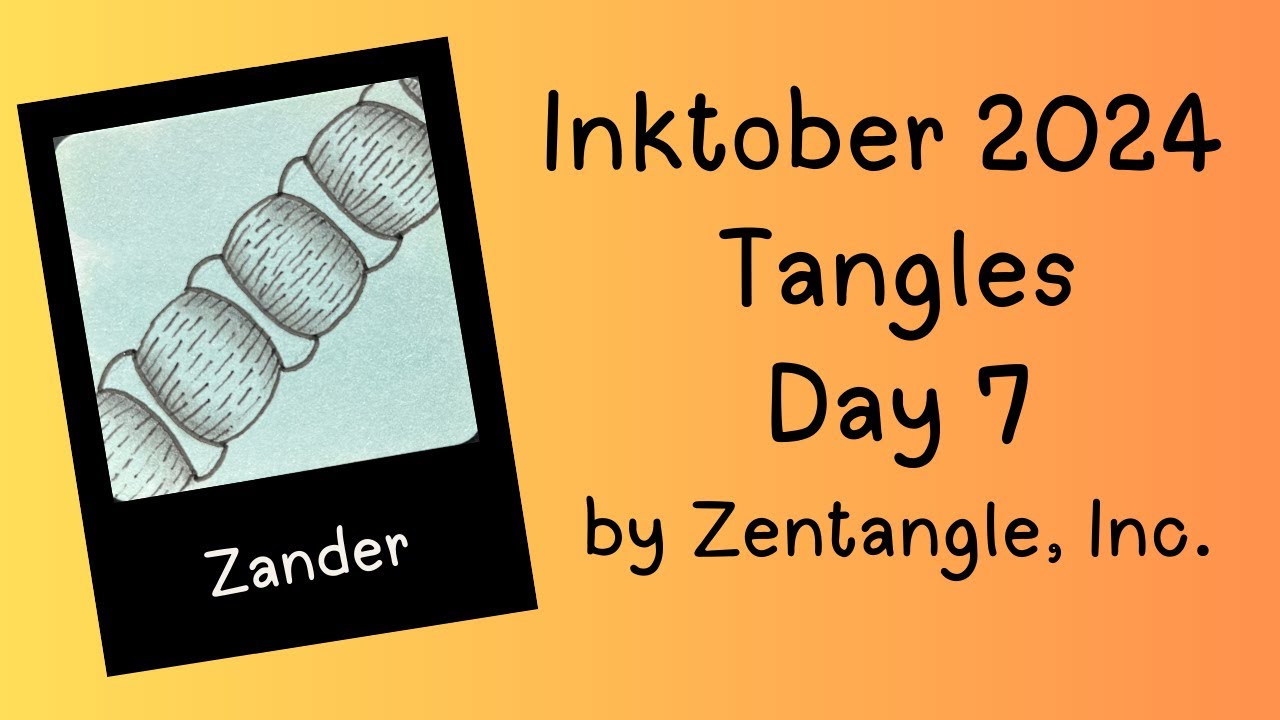 Inktober Tangles 2024 Day 7: Zander by Zentangle, Inc.