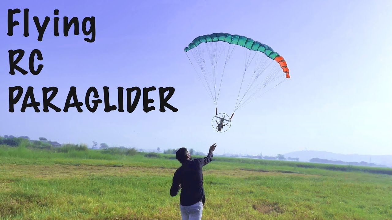 Homemade RC Paraglider Flying 