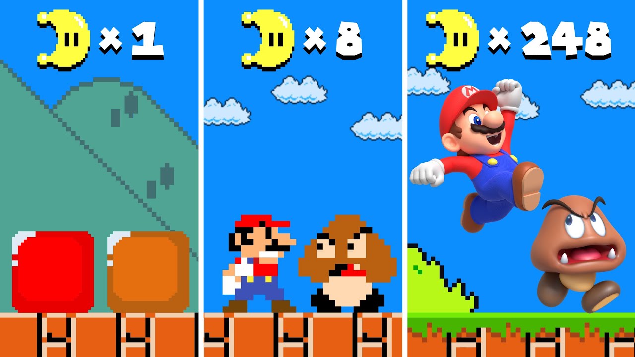 Mario but Every Moon Make Mario and Goomba More Realistic...