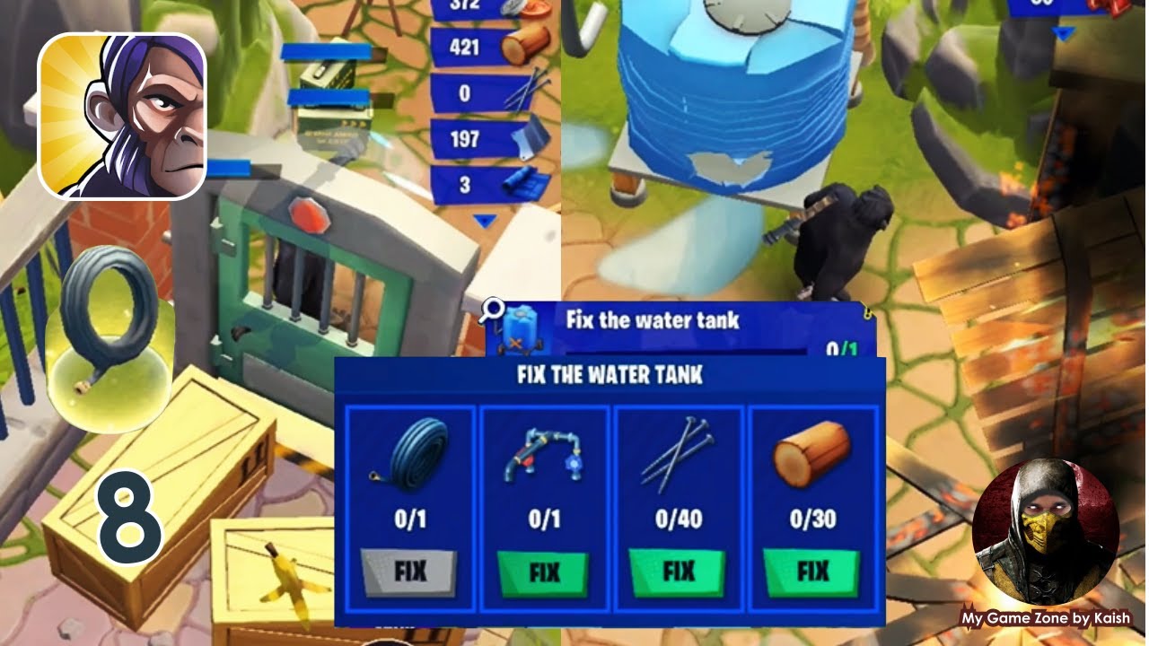 Part 8 | Fix the water tank | Primatus | 2025 Gameplay Walkthrough  (Android, iOS) | Kaish
