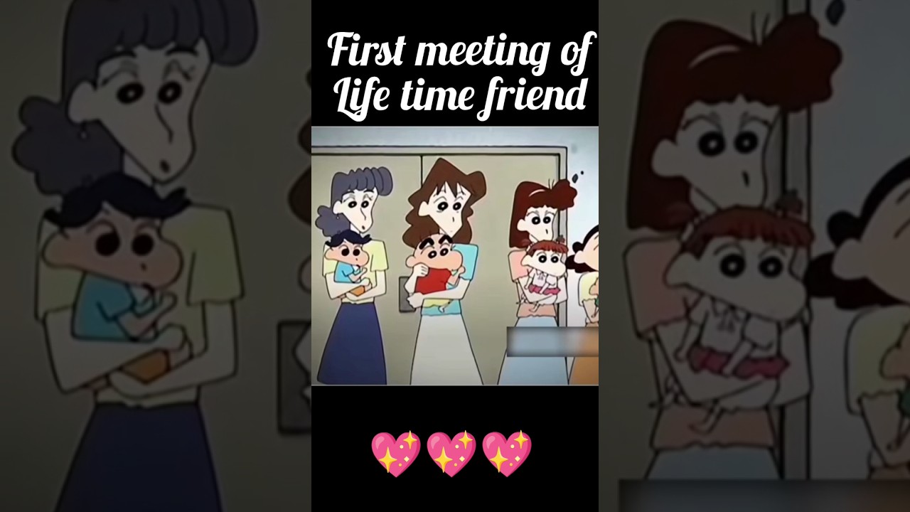 First meeting of Shinchan with his friends. First meeting of life time friend. 2 year old shinchan.