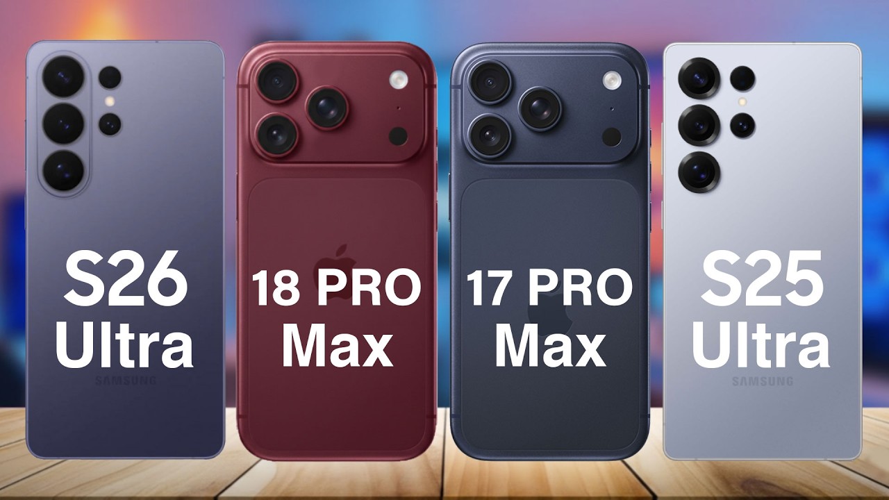 Samsung S26 Ultra vs iPhone 18 Pro Max vs iPhone 17 Pro Max vs S25 Ultra – Ultimate Flagship Battle