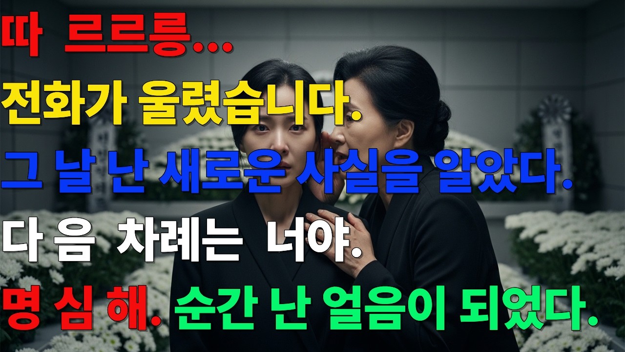 “사고는 계획이었고, 그는 도구였습니다.”“입양아라는 걸 알게 된 날, 남편이 죽었습니다”