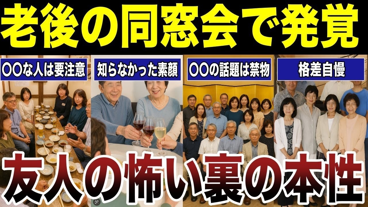 【老後の衝撃】同窓会で判明した友人の怖い裏の顔　口コミ25選紹介します　#高齢者  #口コミ