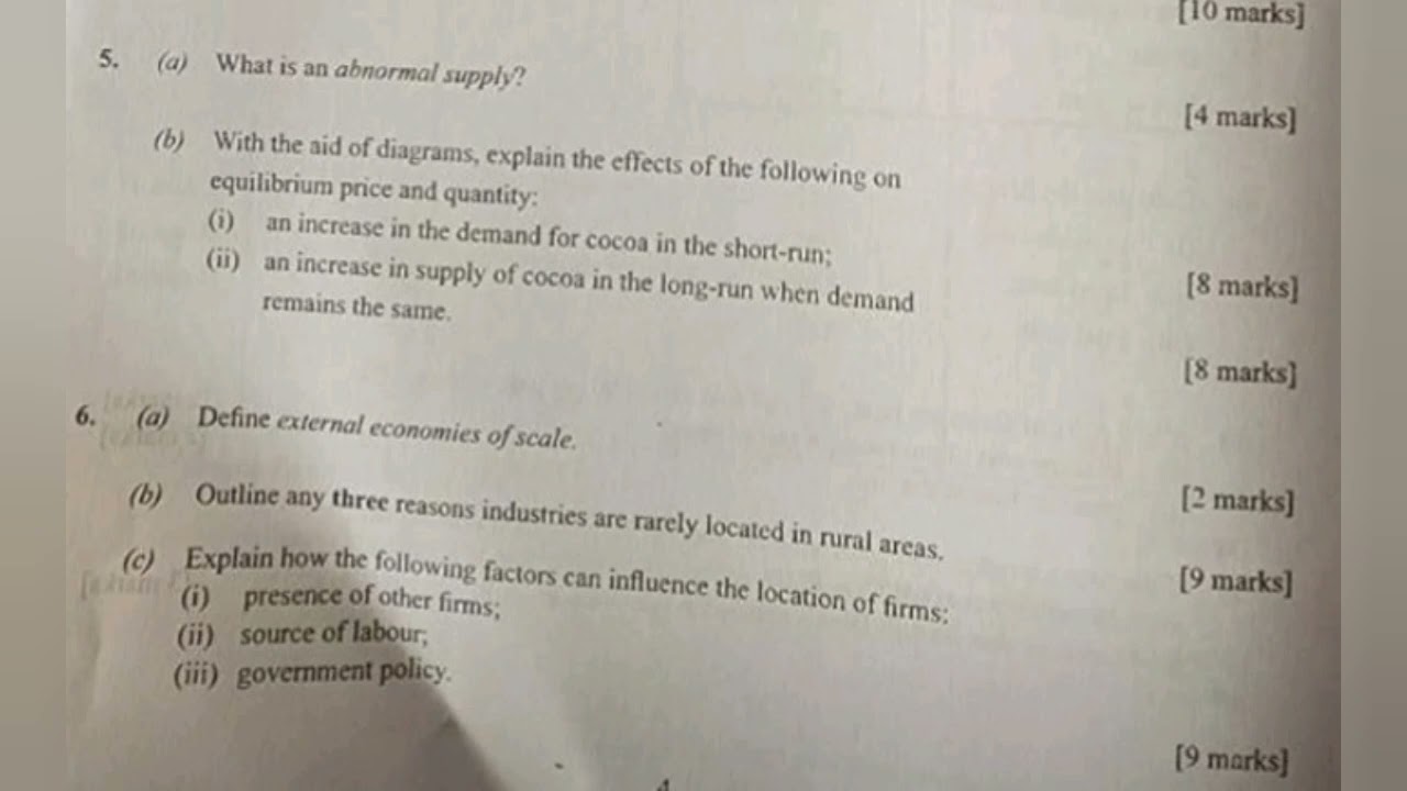 2025 NOVDEC/Wassce economics papers #ple#fypシ゚viral#Kjsea