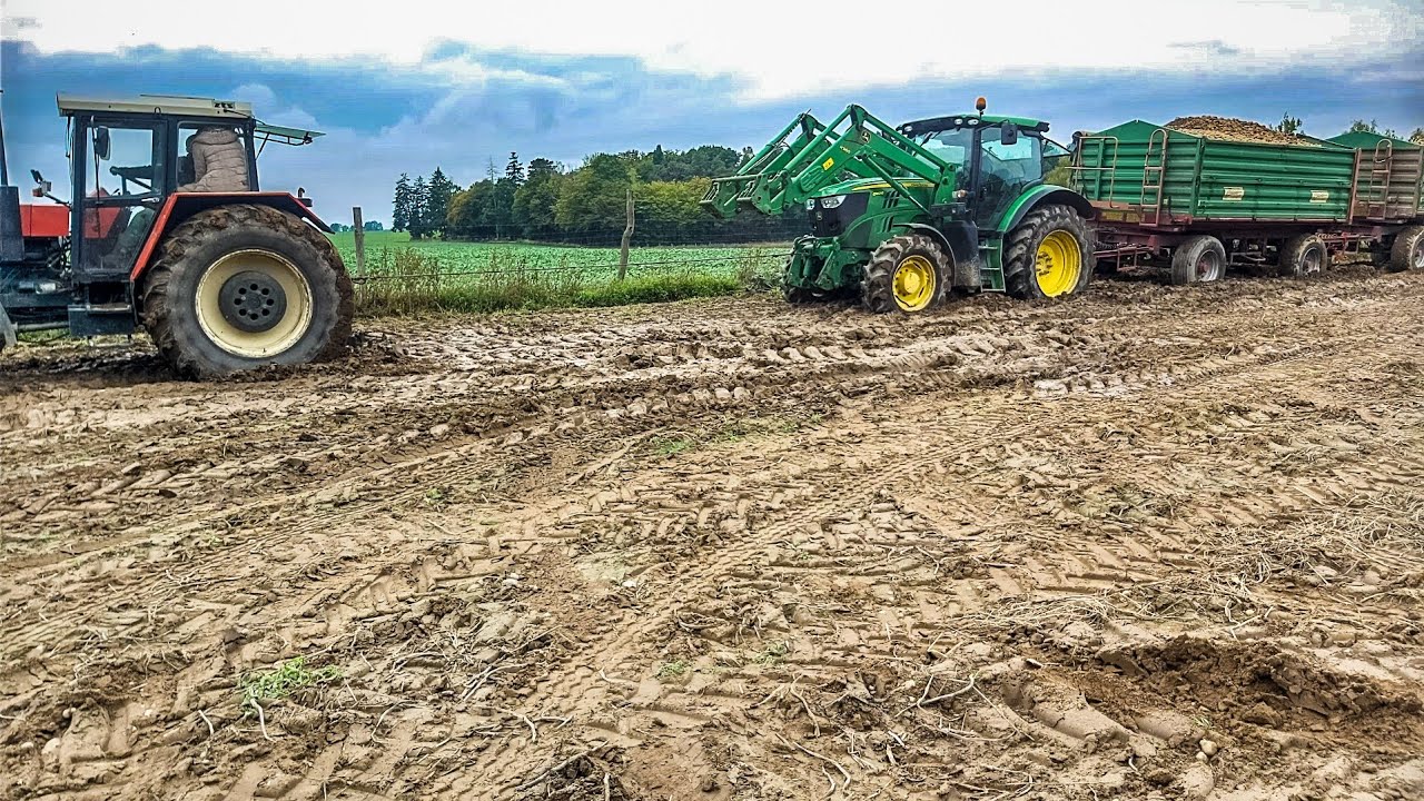 Wtopa przy wykopkach 2k20 Sound engine John deere 6140r zetor 12245 vs 2x metaltech db10 mud