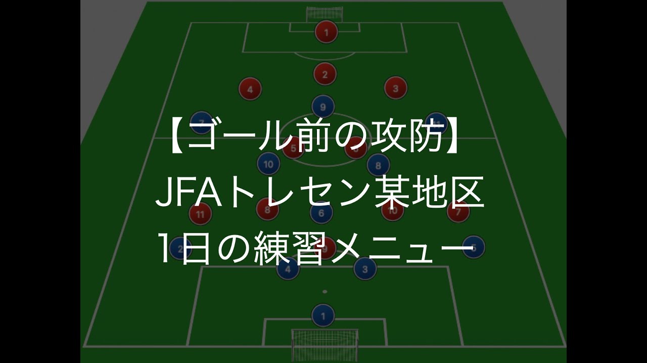 JFAトレセン某地区、ゴール前の攻防【1日の練習メニュー】