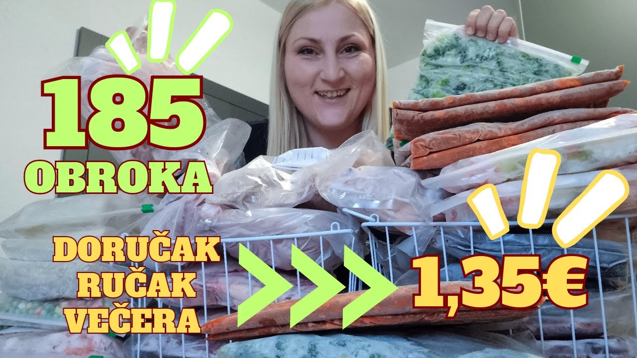 😱Spremila sam 185 OBROKA za samo 250€❗(doručak, ručak i večera)