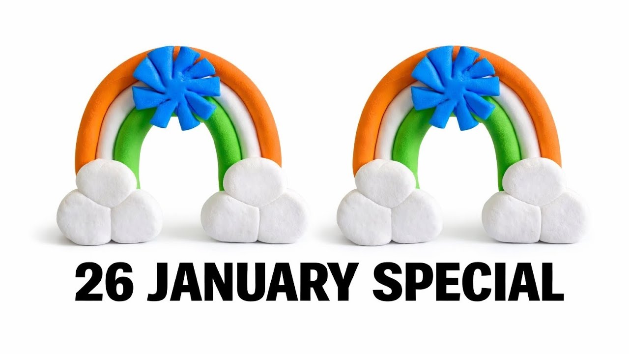 26 January Special 🇮🇳 Clay Tiranga Rainbow Art 
