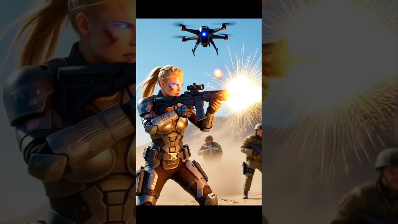 &ldquo;Future War: Female Army Robot vs Enemy | Hyper Realistic AI Animation#ai#HumanoidRobot#robot
