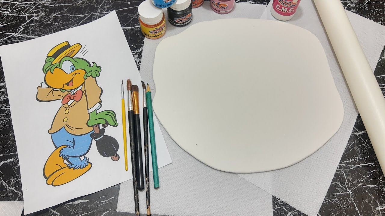 Como Fazer Pintura Na Pasta Americana A Mão Livre para iniciantes - Zé Carioca