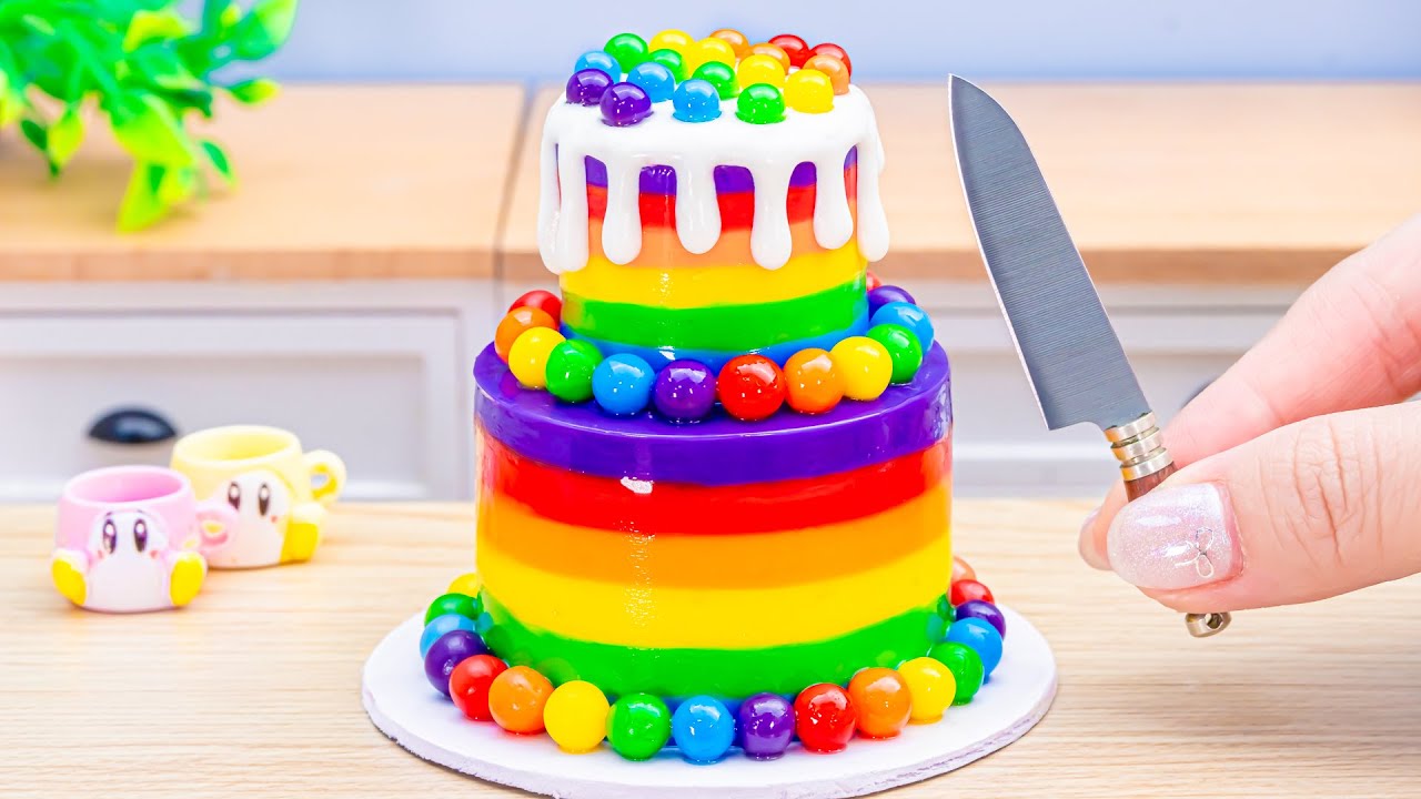So Satisfying Rainbow Cake 🌈 | Perfect Color Layers