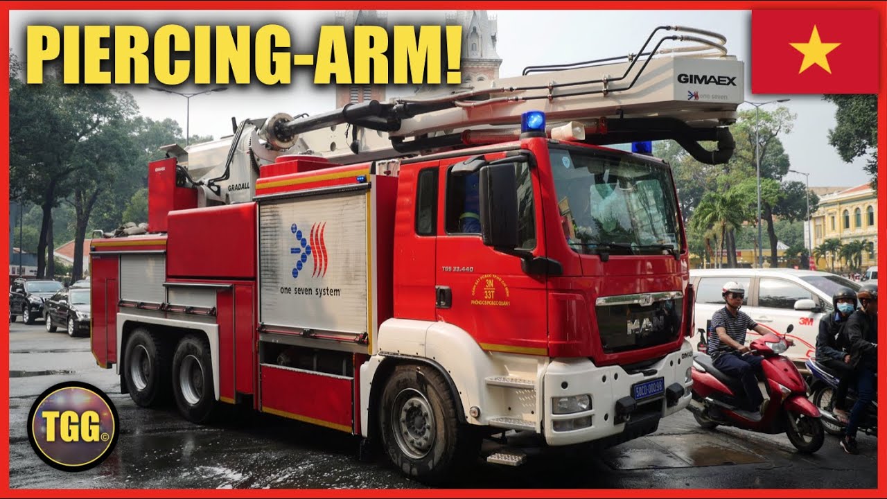 *SPECIAL* [Vietnam] Fire Drill With Rare 'Piercing-Arm' Truck!