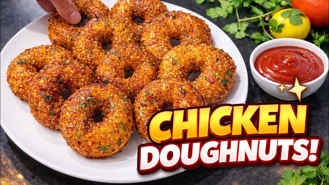Crispy Golden Chicken Doughnuts 🔥🤤| Iftari style ramzan special | 