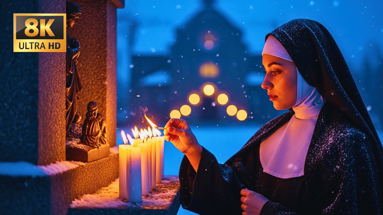 Silent Moon Over the Abbey | Gregorian Chants for Restful Sleep ✝️ 528Hz