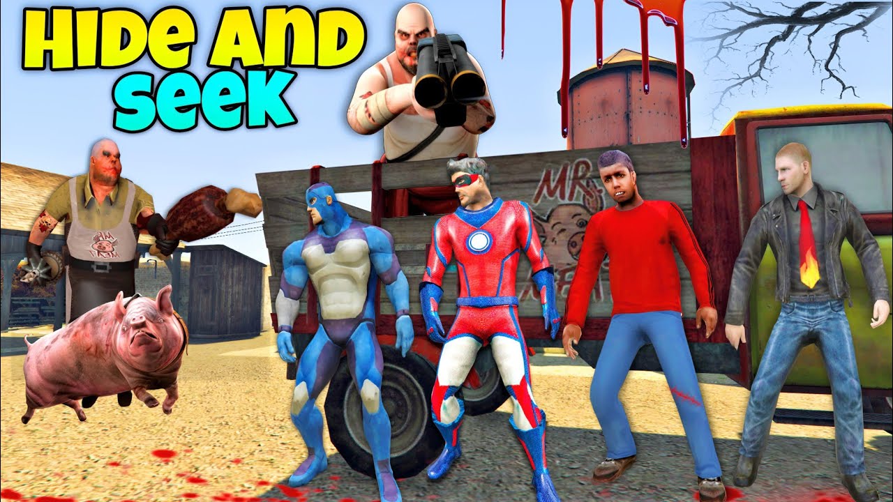 Hide And Seek With Rope Hero Tipson Superhero In Mr.Meat House | Rope Hero Vice Town