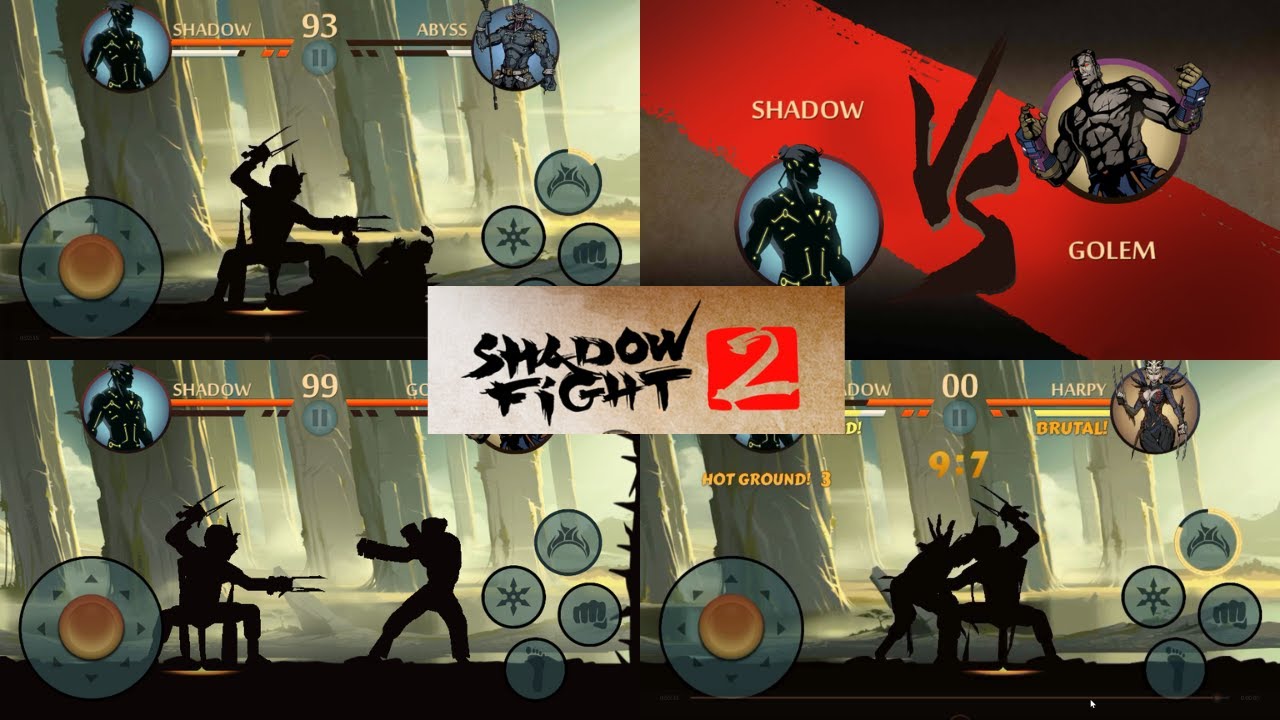 Shadow Fight 2 || Shadow VS Different Enemies Of Stone Grove Challenge Stage |TITAN Stage Revelation
