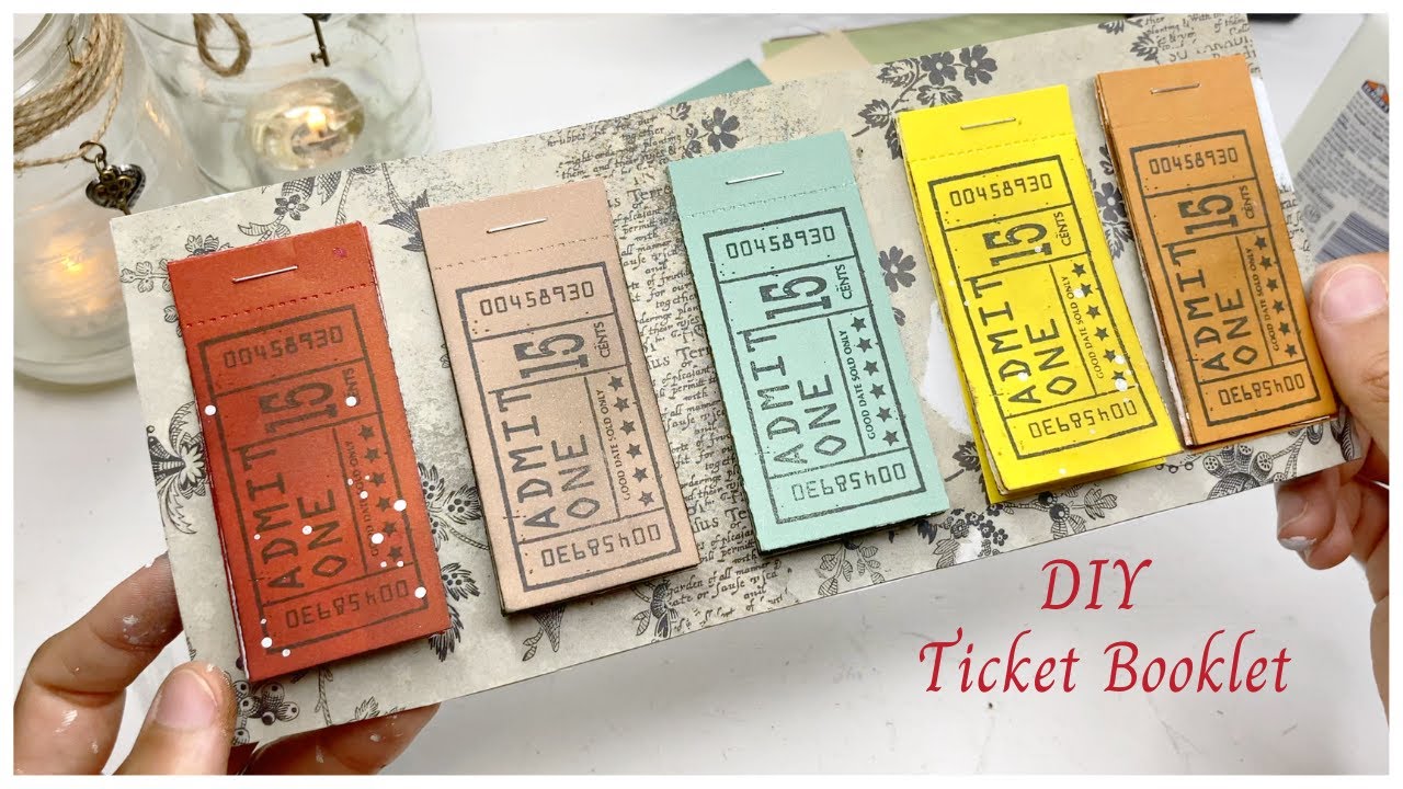 TUTORIAL Making Your Own Ticket Booklet Set for Journaling | Super Fun and Easy! #DIYStationery