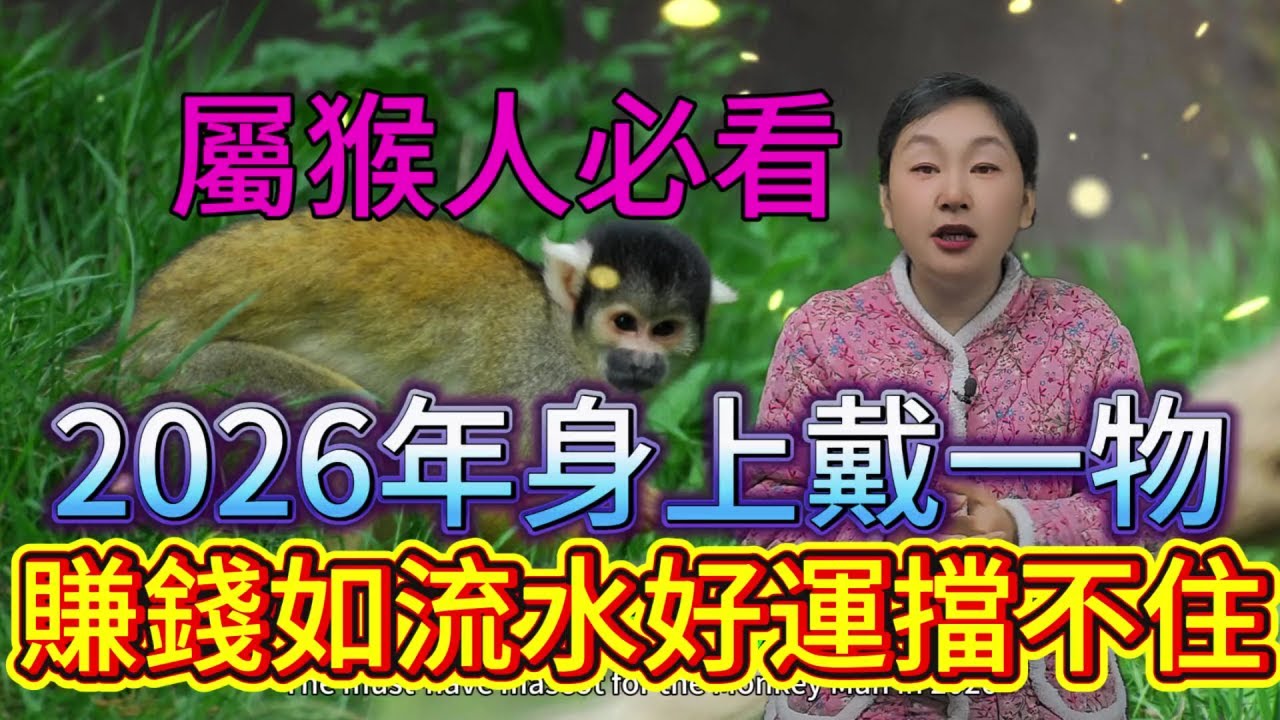 屬猴人2026年必備吉祥物！身上一戴，橫財瘋漲、賺錢一路綠燈，好運纏身、財富滾滾來，越戴越旺！#運勢 #補財庫旺財氣 #財富