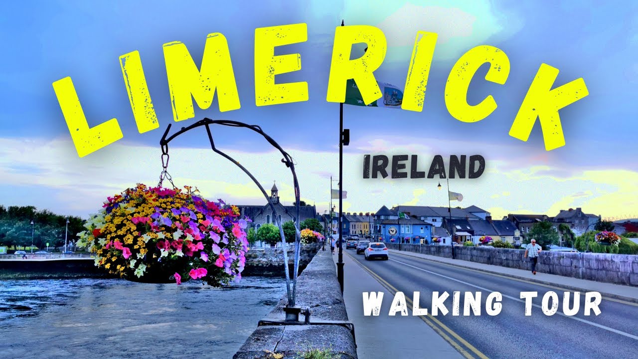 Limerick City. Ireland Walking Tour [Summer, 4K]
