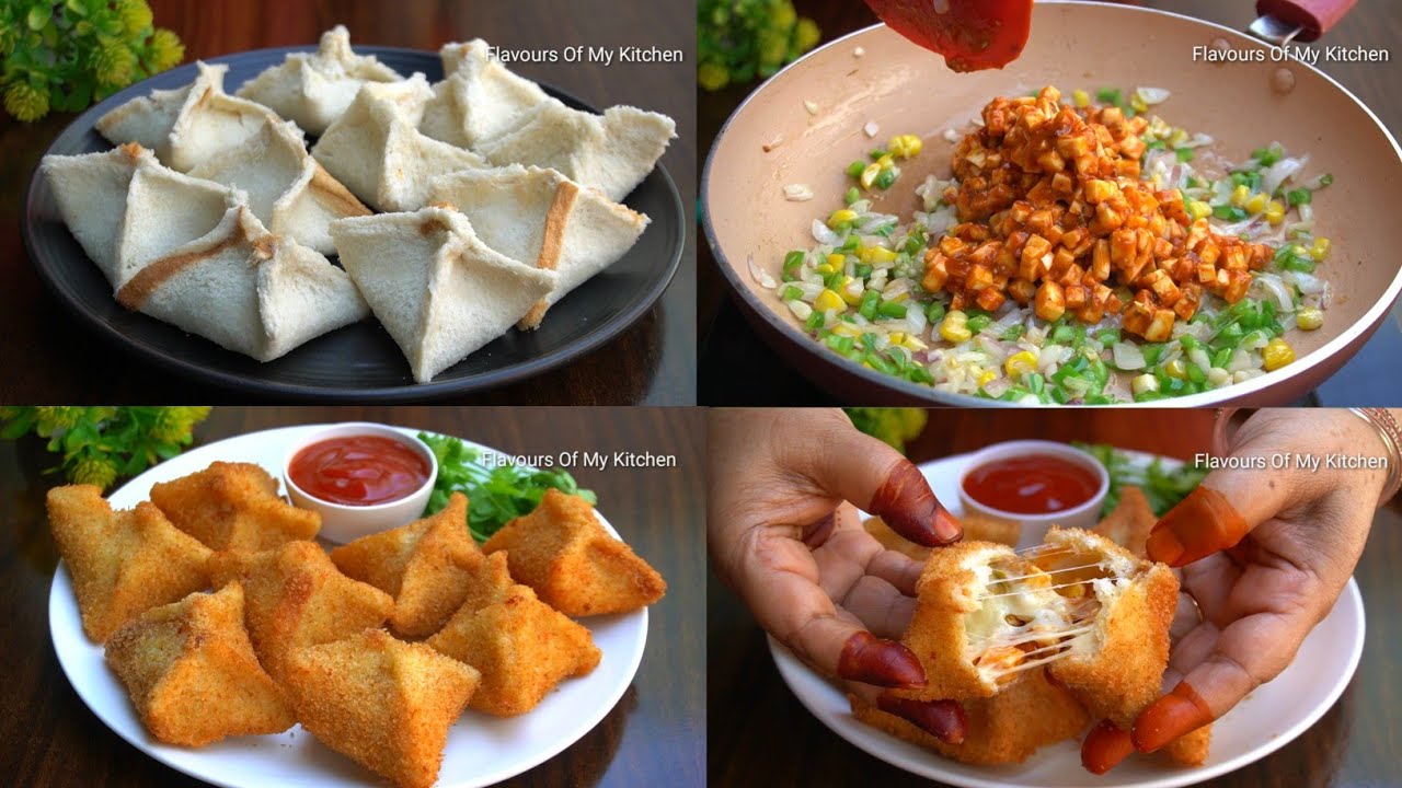 Bread Pizza Samosa Iftar Special Recipe | चीजी ब्रेड पिज्जा समोसा कैसे बनाएं